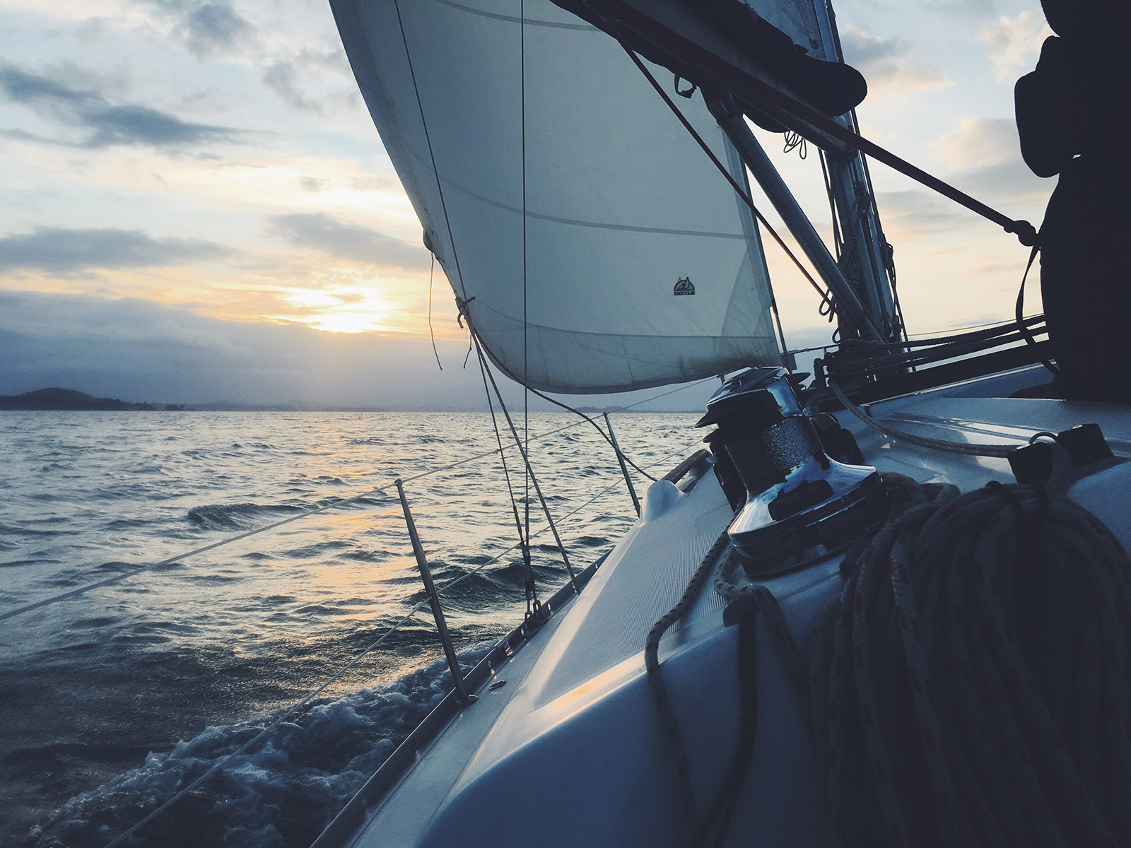 Sail boats with clear sky